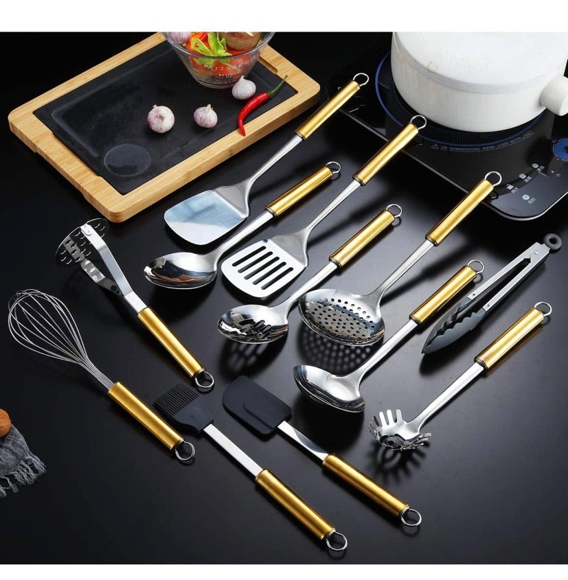 Stainless Steel Cooking Utensil Sets 12 Pcs