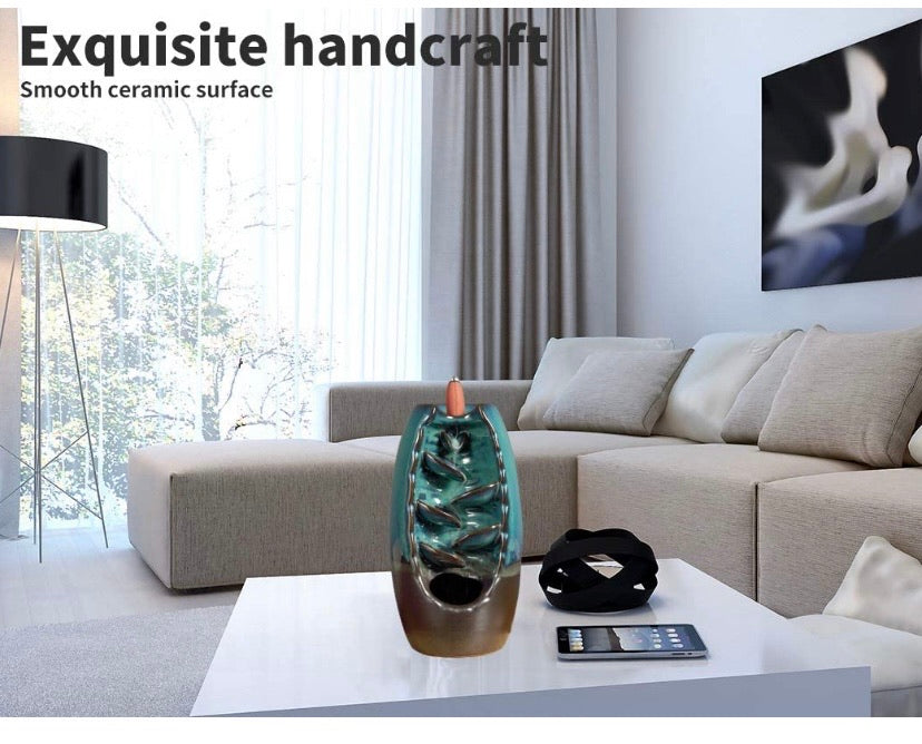 Waterfall Backflow Smoke Mountain Ceramic Incense Burner