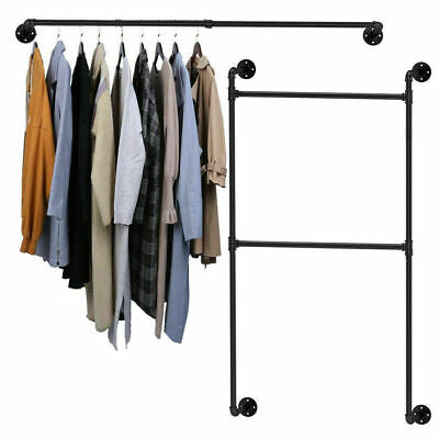 205cm XL Industrial 2-Way Wall-Mounted Garment Rail