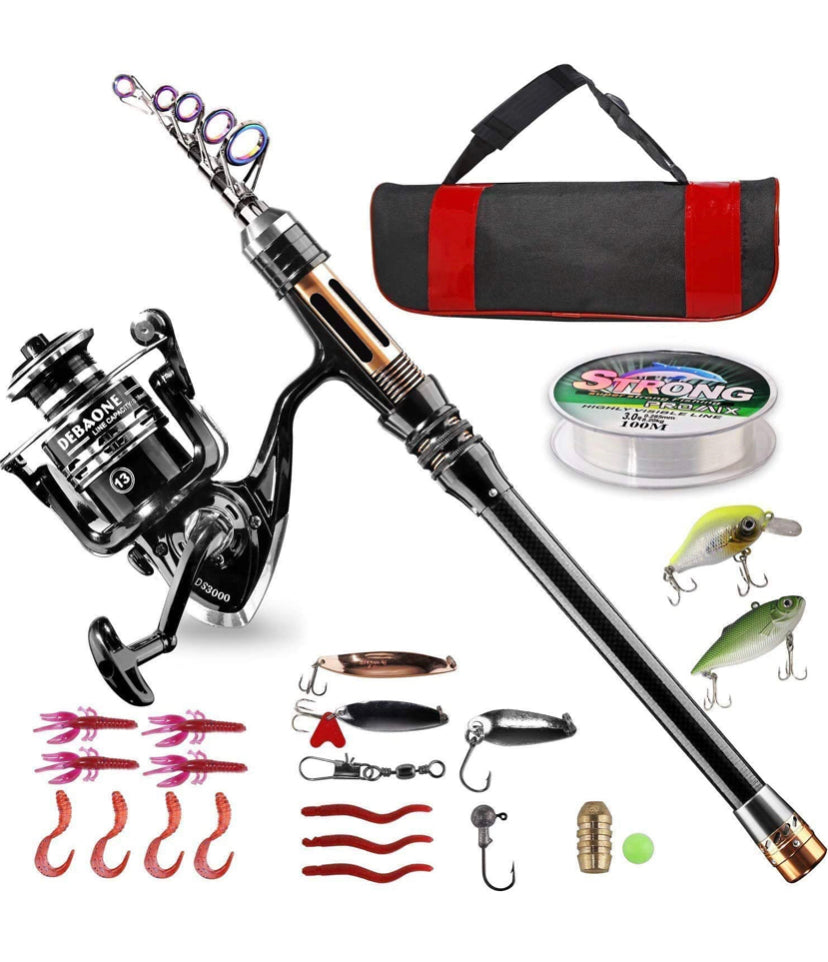 BlueFire Fishing Rod and Reel Combos Telescopic Fishing Pole kit