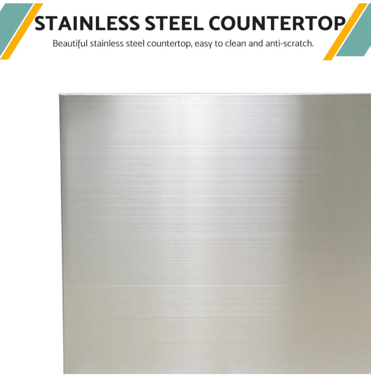 Kitchen Trolley Cart Island Stainless Steel Countertop Locking Wheels White