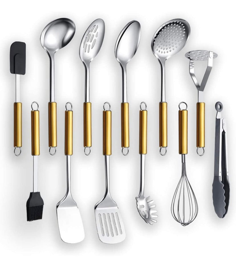 Stainless Steel Cooking Utensil Sets 12 Pcs
