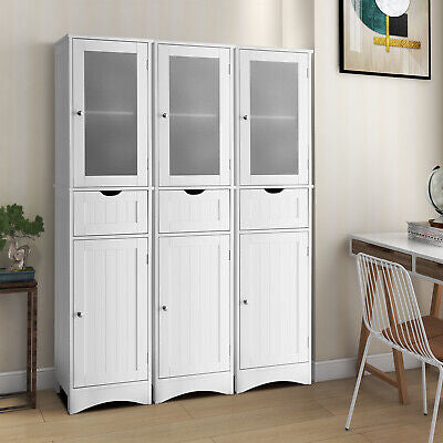 Bathroom Cabinets 5-Tier Tall Slim Storage Cabinet Cupboard Drawer 170CM
