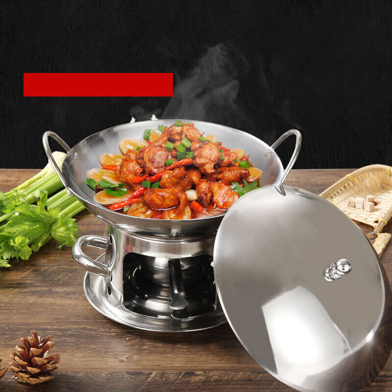 Hotpot Chafing Dish Alcohol Stove Stainless Steel Buffet Food Warmers Portable