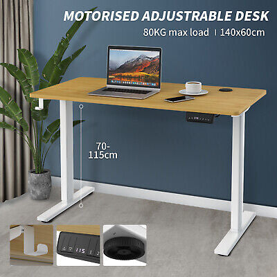 140cm Motorised Desk Height Adjustable Sit Standing Office Computer Table
