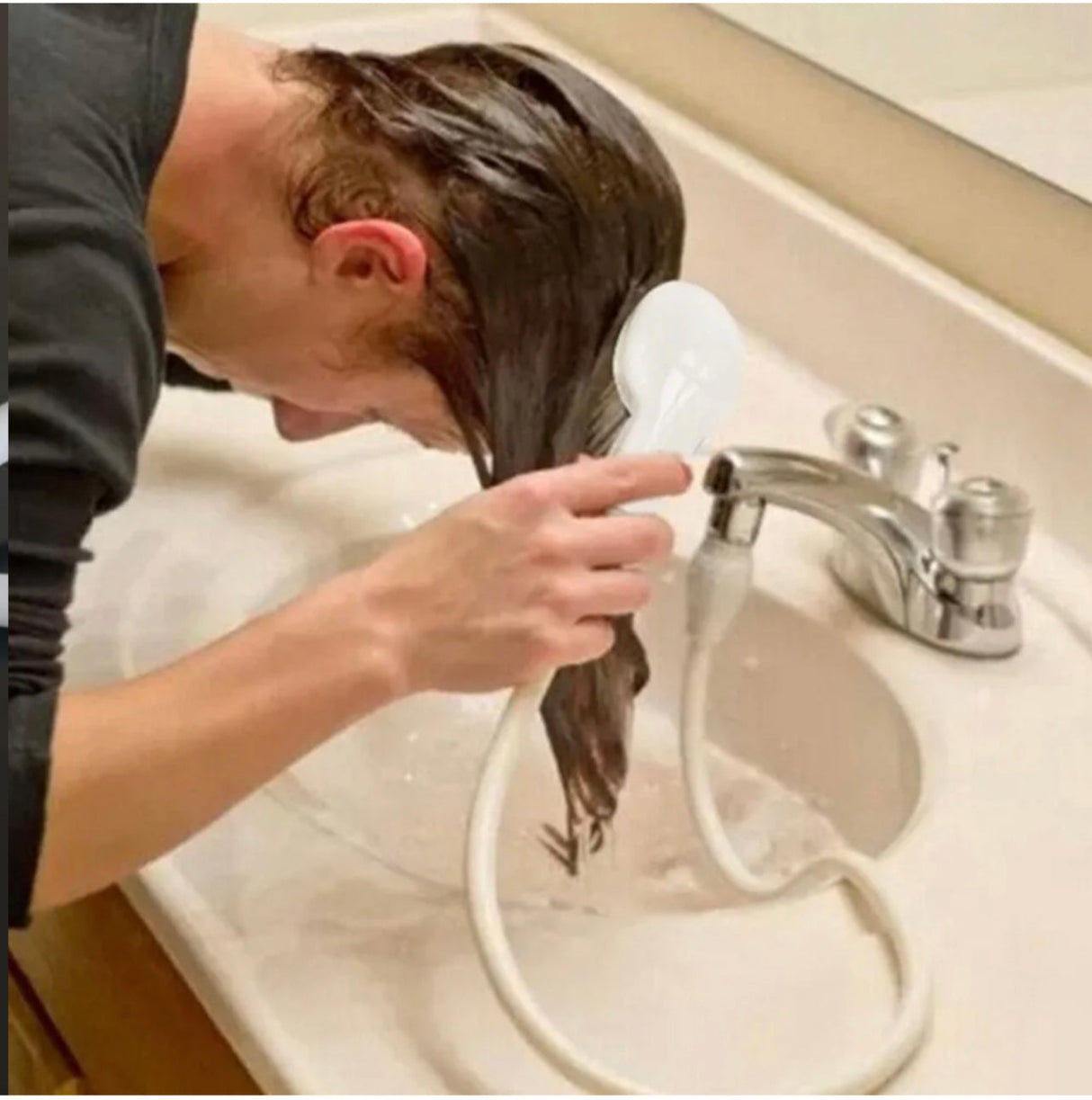 Pet Shower Spray Hose Attachment Head Single Tap Sink Bath Washing Holder Dog