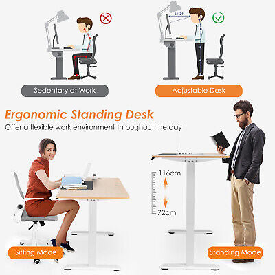Standing Desk Electric Motorised Height Adjustable Sit Stand Table Home Office