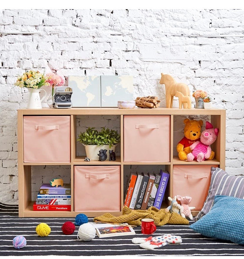 Set of 4 Foldable Fabric Basket Bins