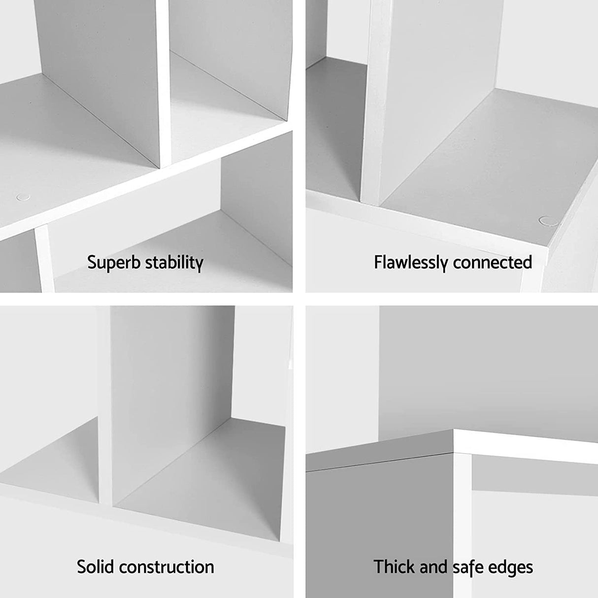 Artiss Bookshelf 5-Tier Bookcase Storage Display Shelf, White