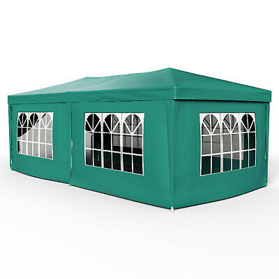 Gazebo Marquee 3x6 Camping Wedding Party Tent Canopy w/Side Wall&Windows
