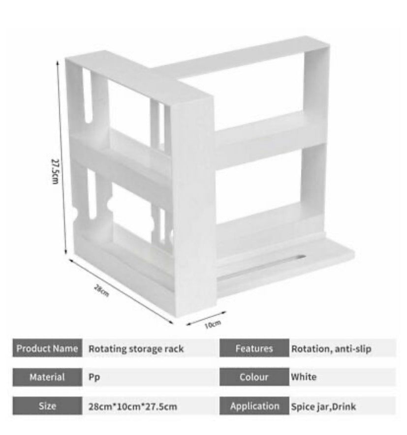 2 Tiers Rotating Spice Rack