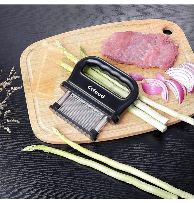 Meat Tenderizer, 48 Stainless Steel Ultra Sharp Needle Blade Tenderizer for Tenderizing Steak, Beef with Cleaning Brush,Durable Baking Kitchen Accessories by Ccfoud