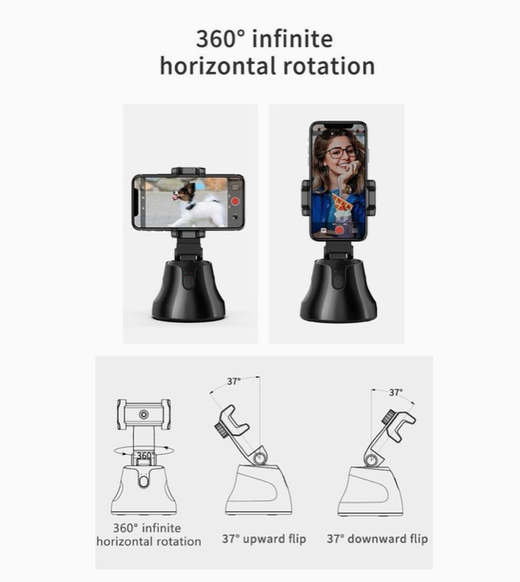 360° object tracking phone holder