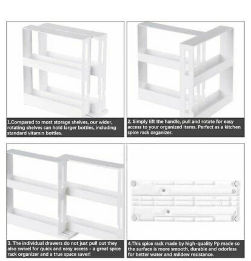 2 Tiers Rotating Spice Rack