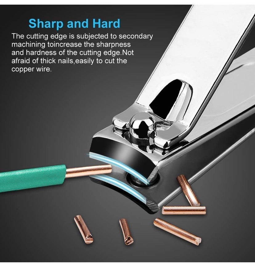 Manicure Pedicure Set Nail Clippers,FomaTrade 20 Pieces Stainless Steel Manicure Kit, Professional Grooming Kit, Nail Tools with Luxurious Travel Case (silver)