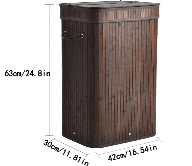 Bamboo Laundry Hamper Basket