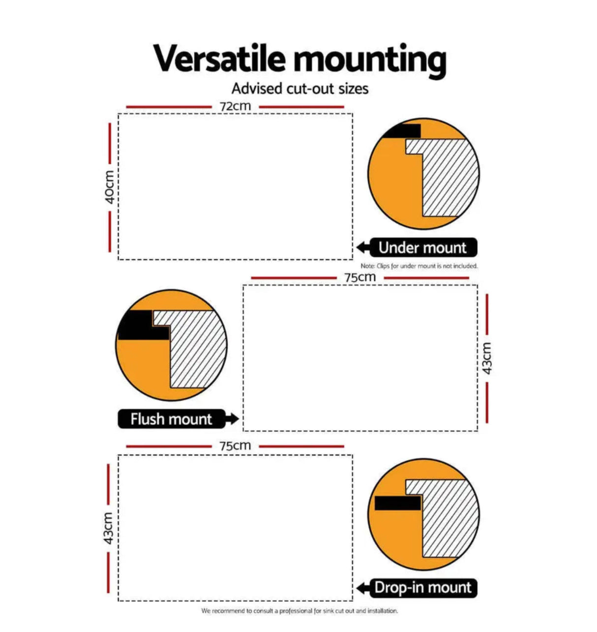 Stainless Steel Kitchen Sink Under/Topmount Laundry Double Bowl 770X450MM