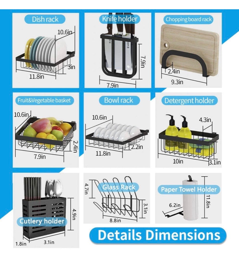 Over Sink Dish Drying Rack