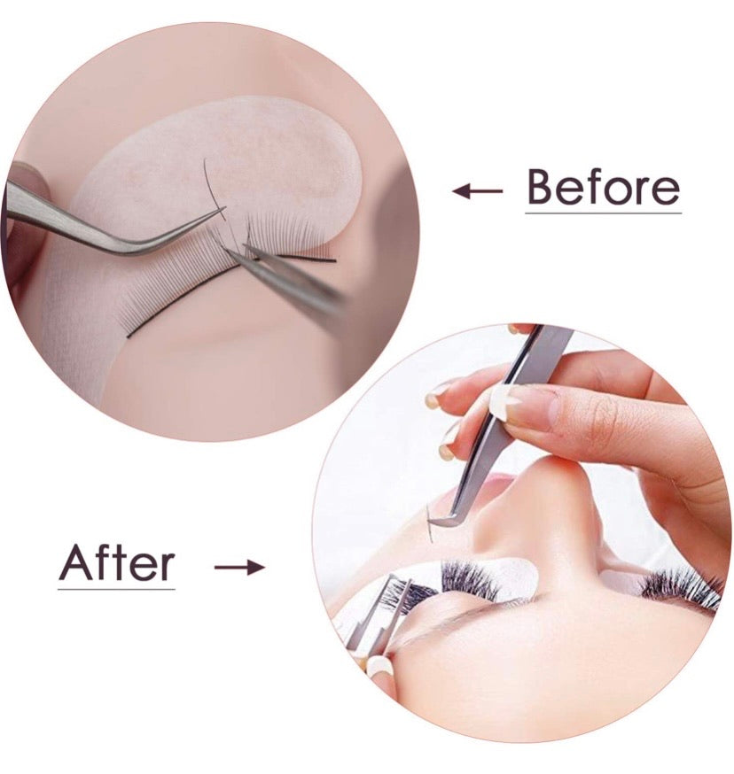 LANKIZ Practice Lashes for Training Eyelash Extensions Supplies Training Lash Strips self adhesive lashes For Teaching 20 Pairs