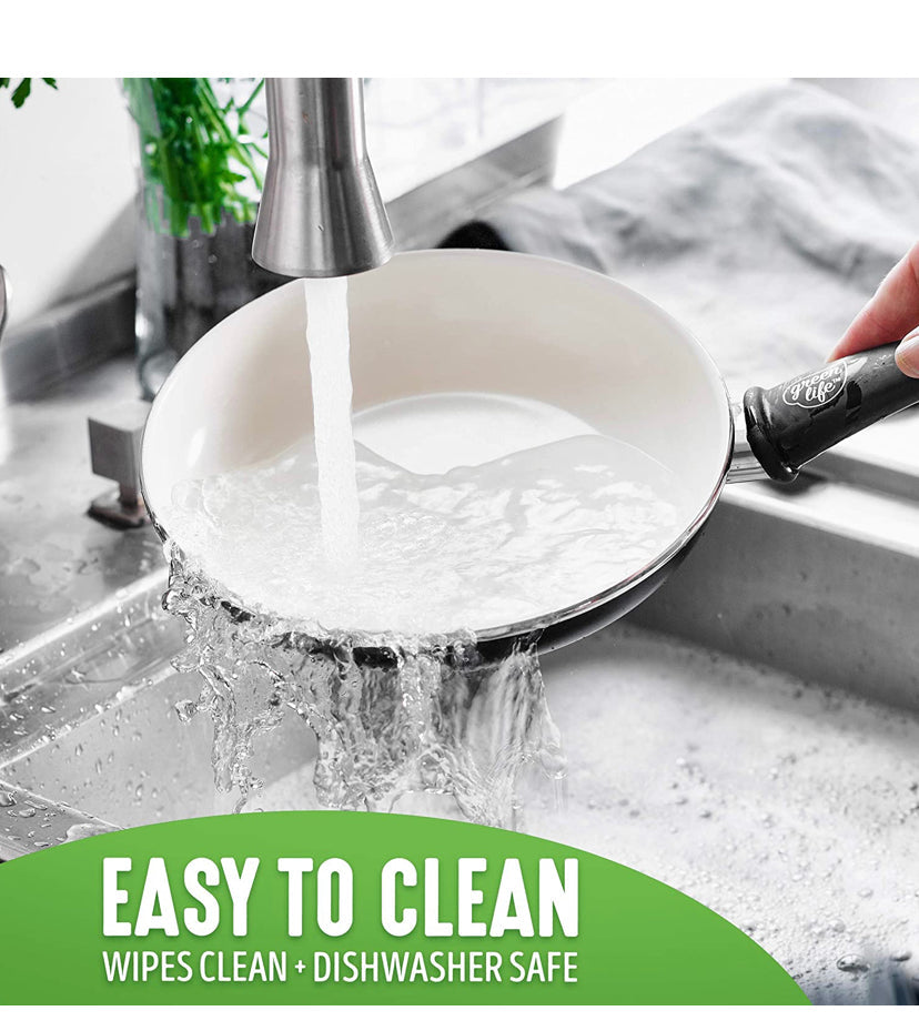 GreenLife Soft Grip 16pc Ceramic Non-Stick Cookware Set