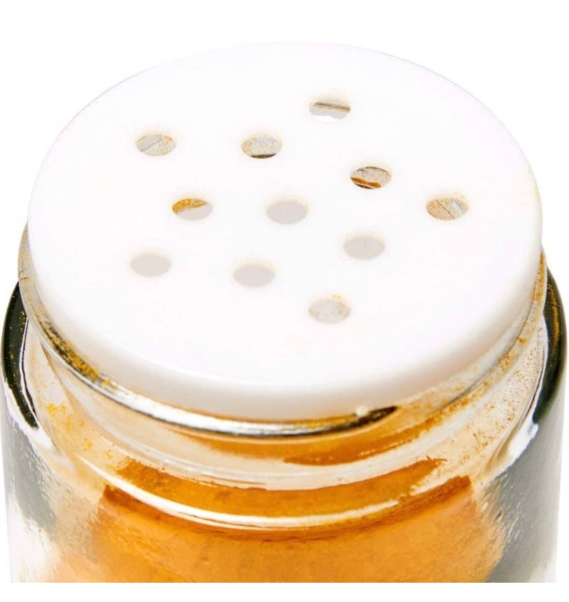 Wood Spice Rack with 21 Empty Jars and Labels, 3 Tier Freestanding Organizer Shelf Display Stand with Rails for Countertop, Cabinet, Kitchen, Pantry - Red and Black