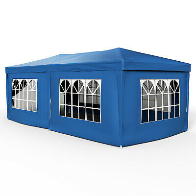 Gazebo Marquee 3x6 Camping Wedding Party Tent Canopy w/Side Wall&Windows