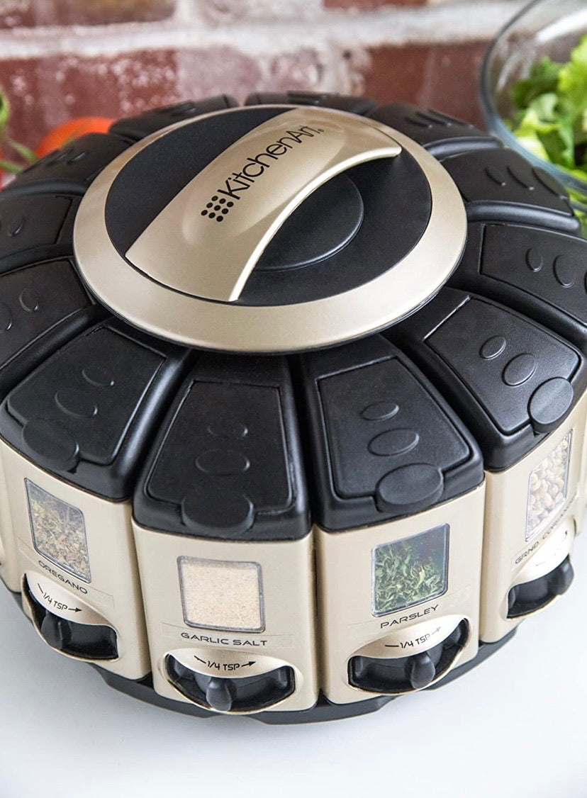 Kitchen Art 57010 Select-A-Spice Auto-Measure Carousel Professional Series, Satin