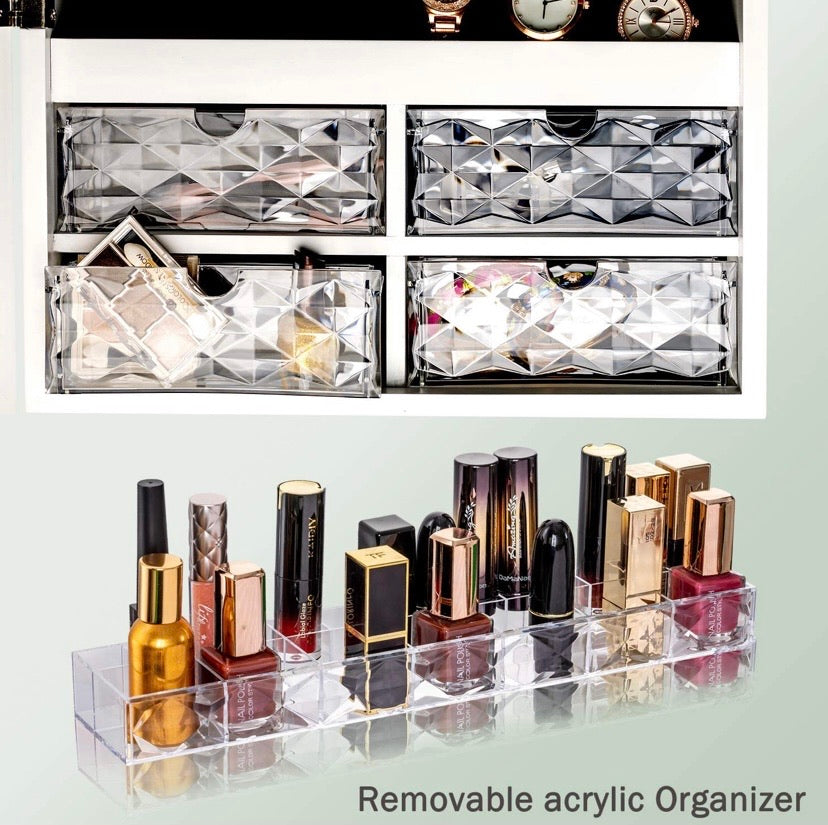 LED Light Jewelry Cabinet black