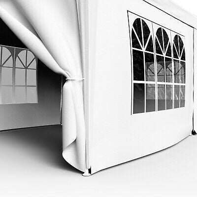 Gazebo Marquee 3x6 Camping Wedding Party Tent Canopy w/Side Wall&Windows