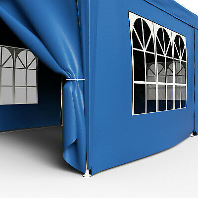 Gazebo Marquee 3x6 Camping Wedding Party Tent Canopy w/Side Wall&Windows