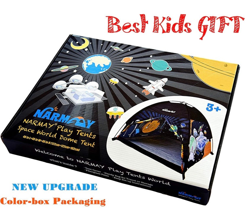 Play Tent Space World Dome Tent for Kids Indoor / Outdoor Fun - 48 x 48 x 40 inch