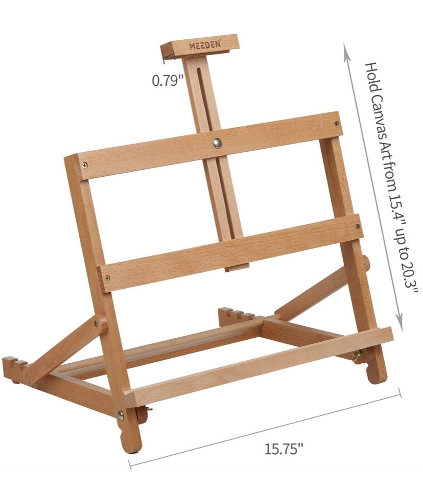 MEEDEN 46-Piece Oil Painting Set with Beech Wood Table Easel, 12MLX24 Oil Paint Tubes and All The Additional Supplies, Perfect for Beginning Artists, Students and Kids