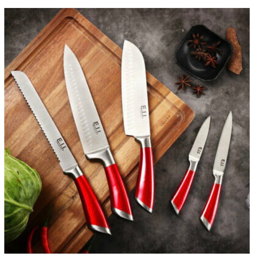 Kitchen Knife 8pc Block Set Microsharp Knives Stainless Steel Gift Scissor
