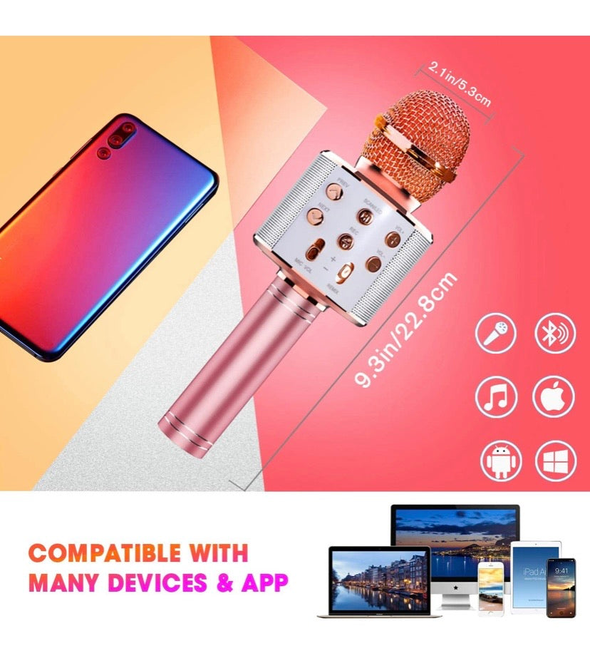 BlueFire 4-in-1 LED Bluetooth Karaoke Microphone – 4 Colours