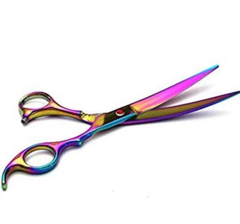 Professional Pet Grooming Scissors Set Straight Scissors Thinning Scissors Curved Scissors Comb case