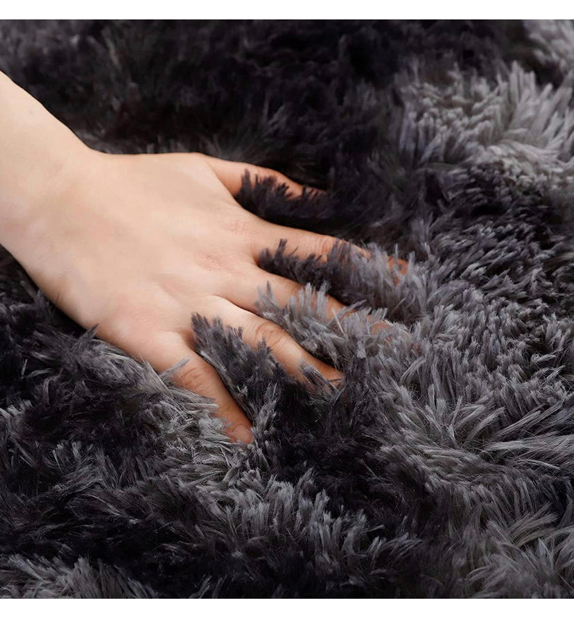 Rainbow Round Abstract Modern Soft Area Rug