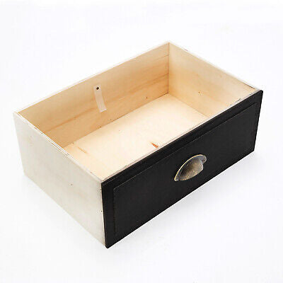 2x LaBella Bedside Table 2 Drawer Vintage Side Storage Cabinet Bedroom BLACK