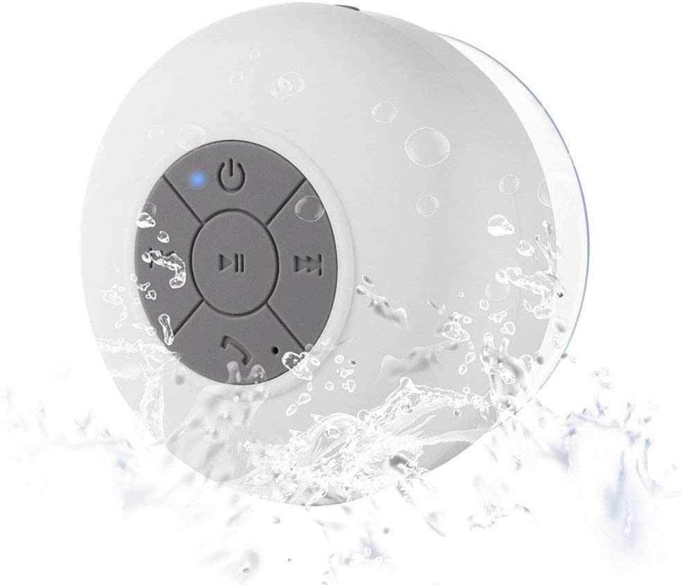 Portable Waterproof Shower Speaker-White