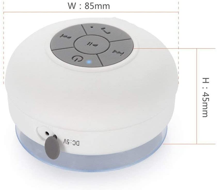 Portable Waterproof Shower Speaker-White
