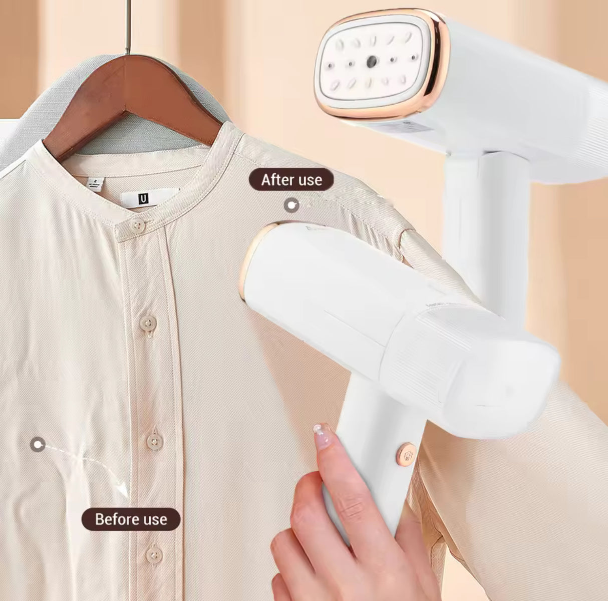 Garment Steamers 130ml Handheld Fabric Steamer Fast-Heat 1000W Garment Steamer Iron Steam Cleaner for Home Travelling Portable