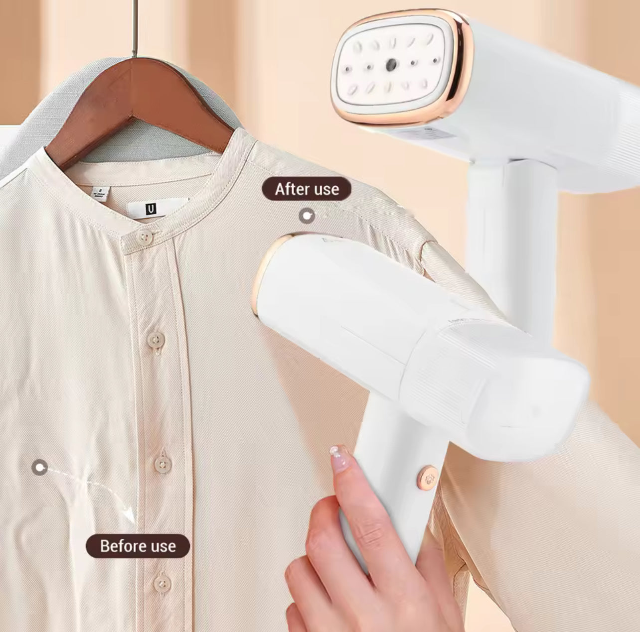 Garment Steamers 130ml Handheld Fabric Steamer Fast-Heat 1000W Garment Steamer Iron Steam Cleaner for Home Travelling Portable