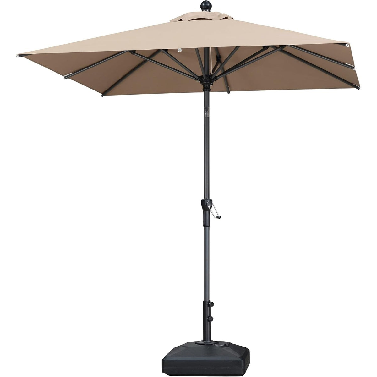 2.1 × 2.1 m UPF 50+ Tilt Patio Umbrella – Taupe