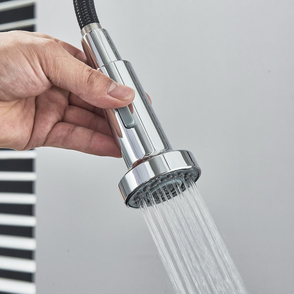 Kitchen Sink Mixer Taps Pull Out Laundry 360° Swivel Faucet Tap Black AU