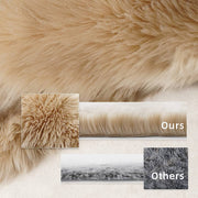 60 × 180 cm Pink Faux-Sheepskin Fur Runner