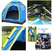 6-Person Instant Pop-Up Camping Tent with Carry Bag