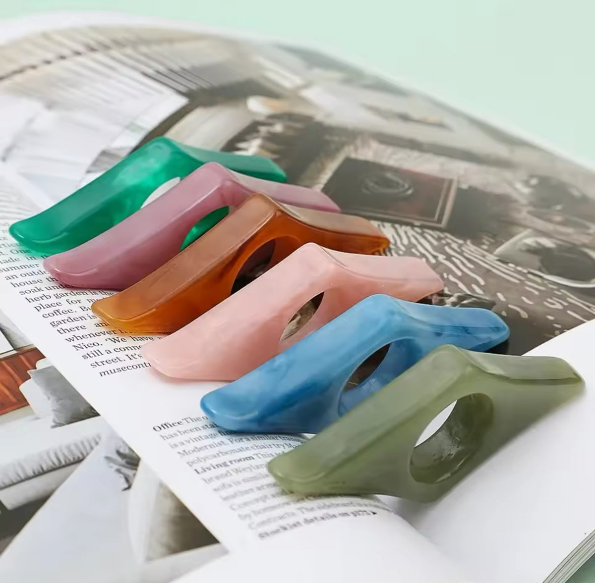 Acrylic Thumb Page Holder – 6 Designs