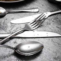 48-Piece Mirror-Polished Stainless Steel Cutlery Set for 8