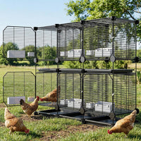 2-Level Metal Chicken & Small Animal Cage – 108 cm