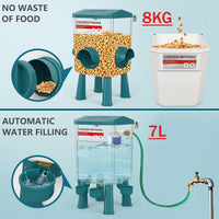 Automatic Chicken Feeder & Waterer Set – 8 kg Feed / 7 L Water