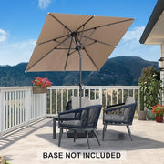 2.1 × 2.1 m UPF 50+ Tilt Patio Umbrella – Taupe